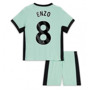 Chelsea Enzo Fernandez #8 Tredjeställ Barn 2023-24 Kortärmad (+ Korta byxor)